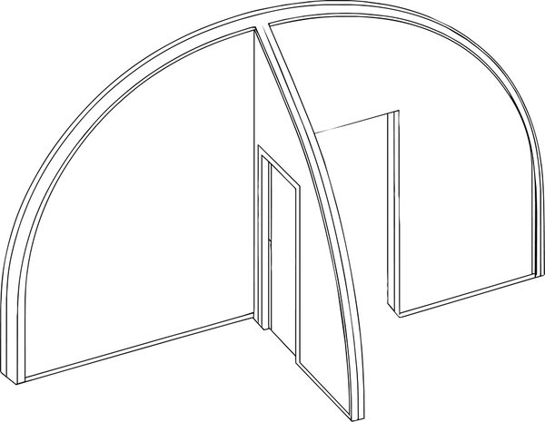 Line drawing of the Round Suite divider