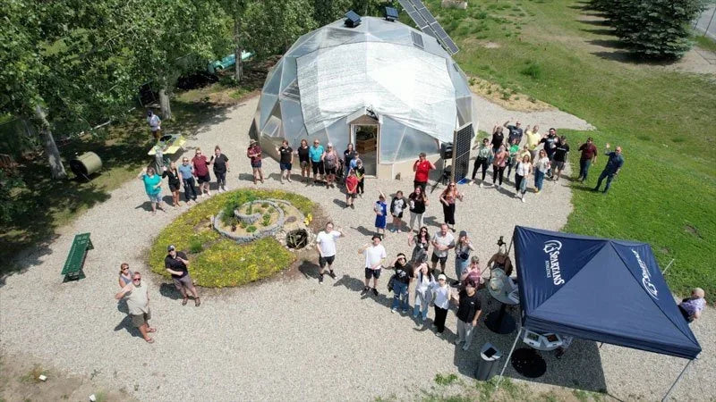 Community grand opening at a Growing Dome in Strathmore