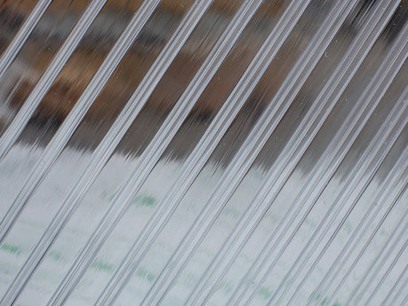 Close-up of multi-wall polycarbonate panels