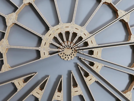 CNC-cut GeoHome flooring baseplate seen from above