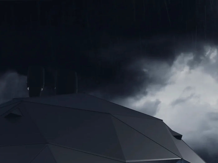 GeoHome under a storm sky
