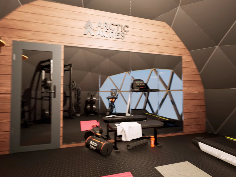 GeoHome fitted out as a home gym